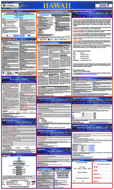 Hawaii Federal Labor Law Poster E634