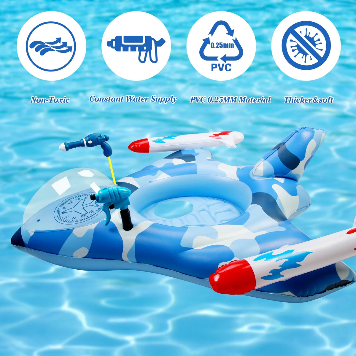 Inflatable Pool Float with Water Guns M71100