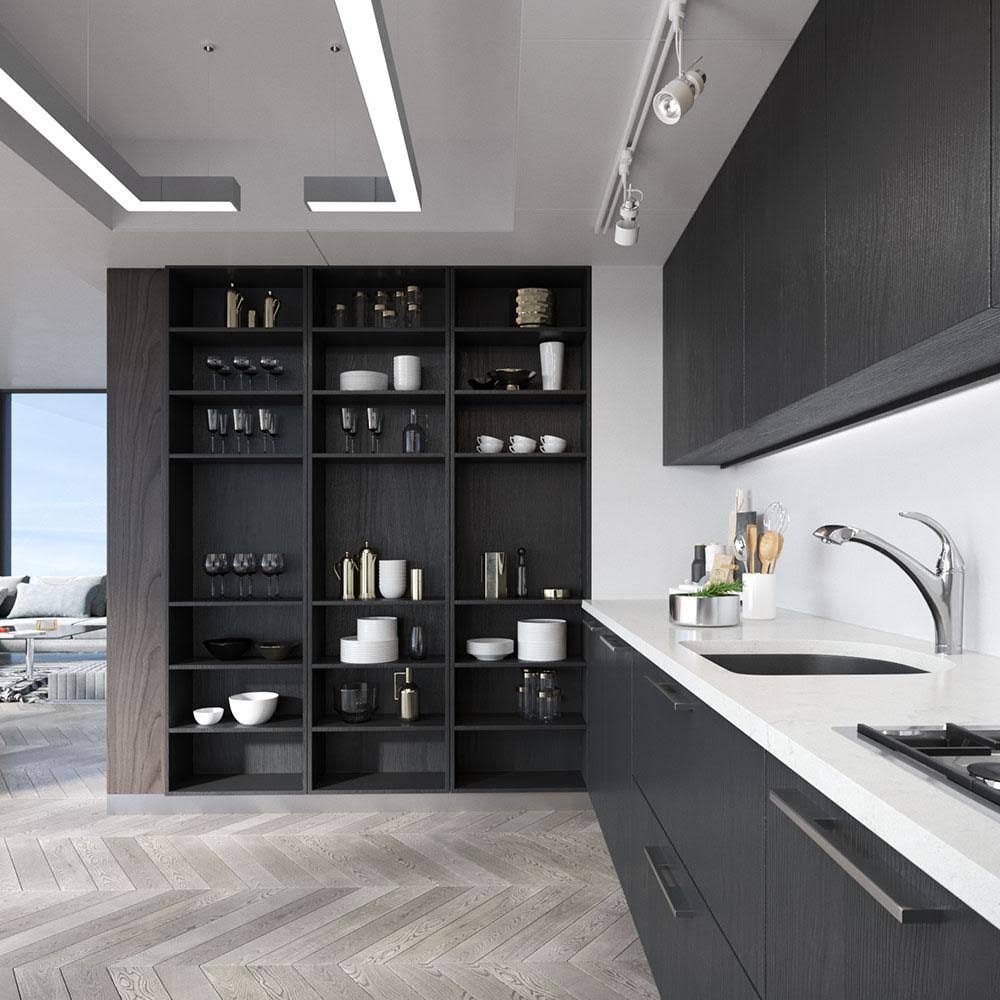Composite Granite Kitchen Sink, Carbon E154