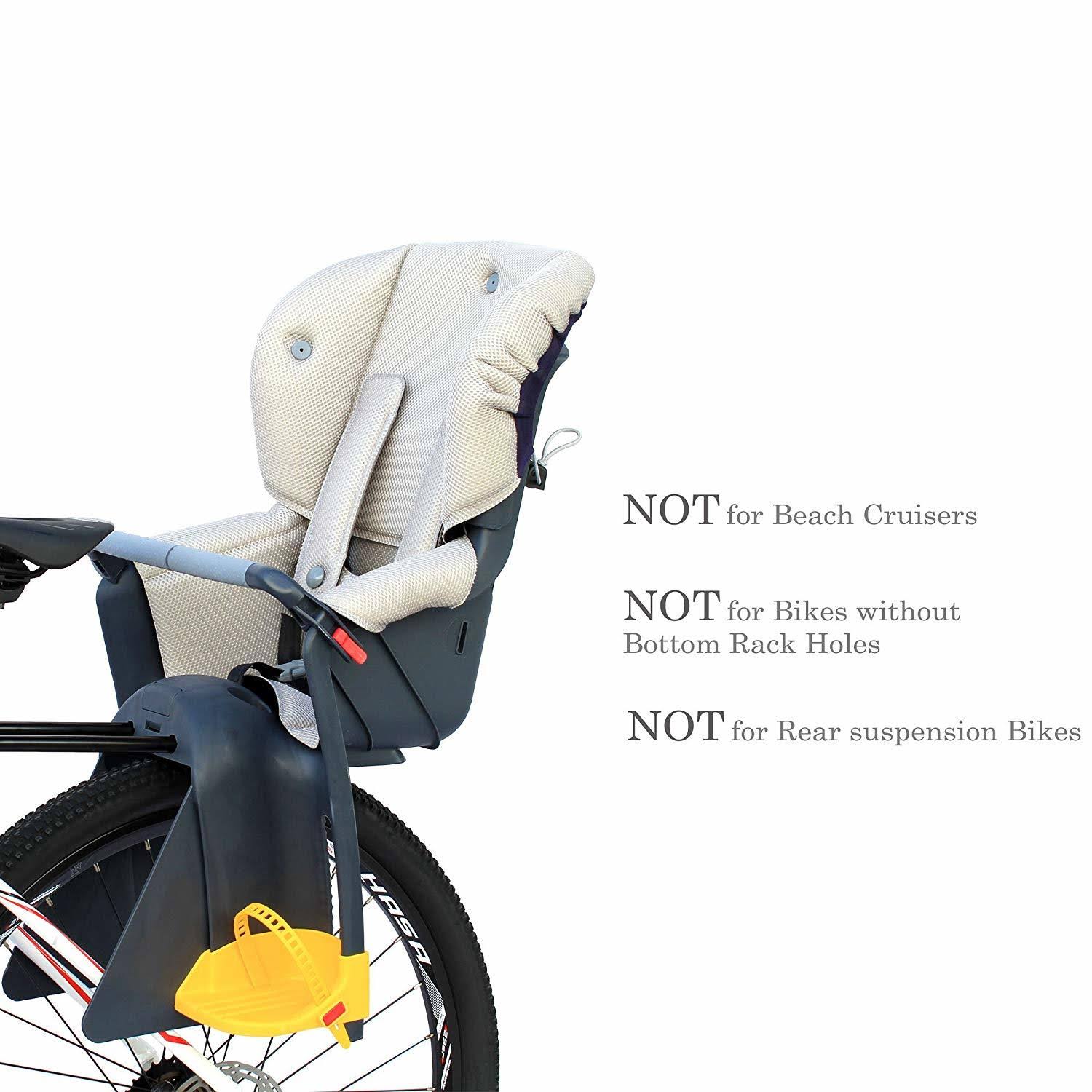Kids Rear Baby Seat Bike Carrier with Adjustable Seat Rest Height D2165