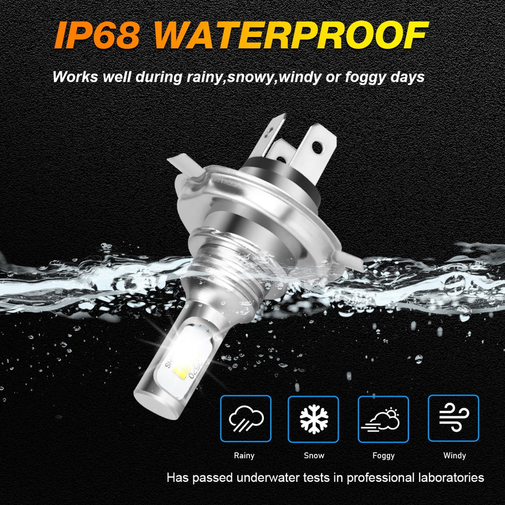 H4 High&Low Beam H11 Fog Light LED Headlight Bulb 6000K White 4x Z768609