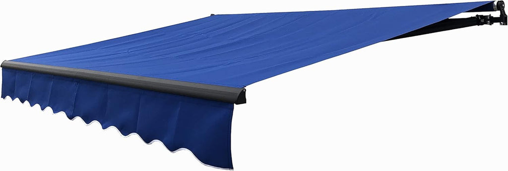 Motorized Retractable Patio Canopy Awning 10 x 8 Feet Gray E4686