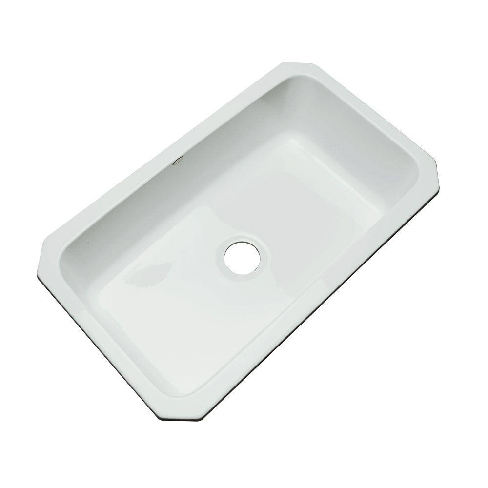Undermount Acrylic Single Bowl Kitchen Sink in Ice Grey Z167172
