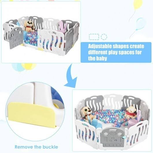10-Panel Kids Safety Activity Center - Gray Z301