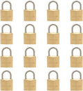 16 Pack Keyed Alike Solid Brass Padlock with 1-1/4” Wide Lock Body C39942
