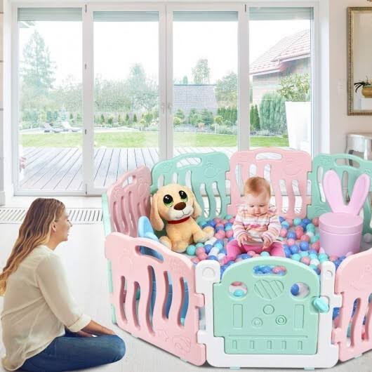 10-Panel Kids Safety Activity Center - Gray Z301