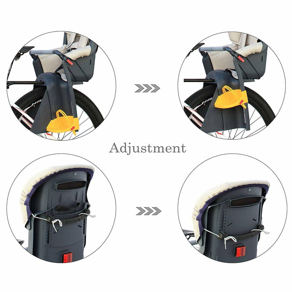 Kids Rear Baby Seat Bike Carrier with Adjustable Seat Rest Height D2165