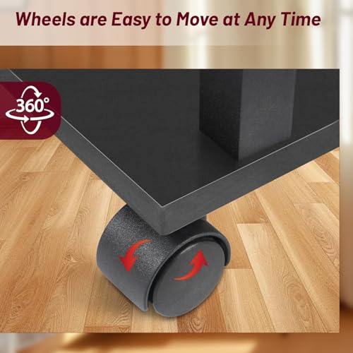 Black Narrow Side Table with Charging Station and Drawer N32982