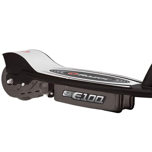 Black 24 Volt Electric Kick Scooter with 8 Inch Pneumatic Tires L1634