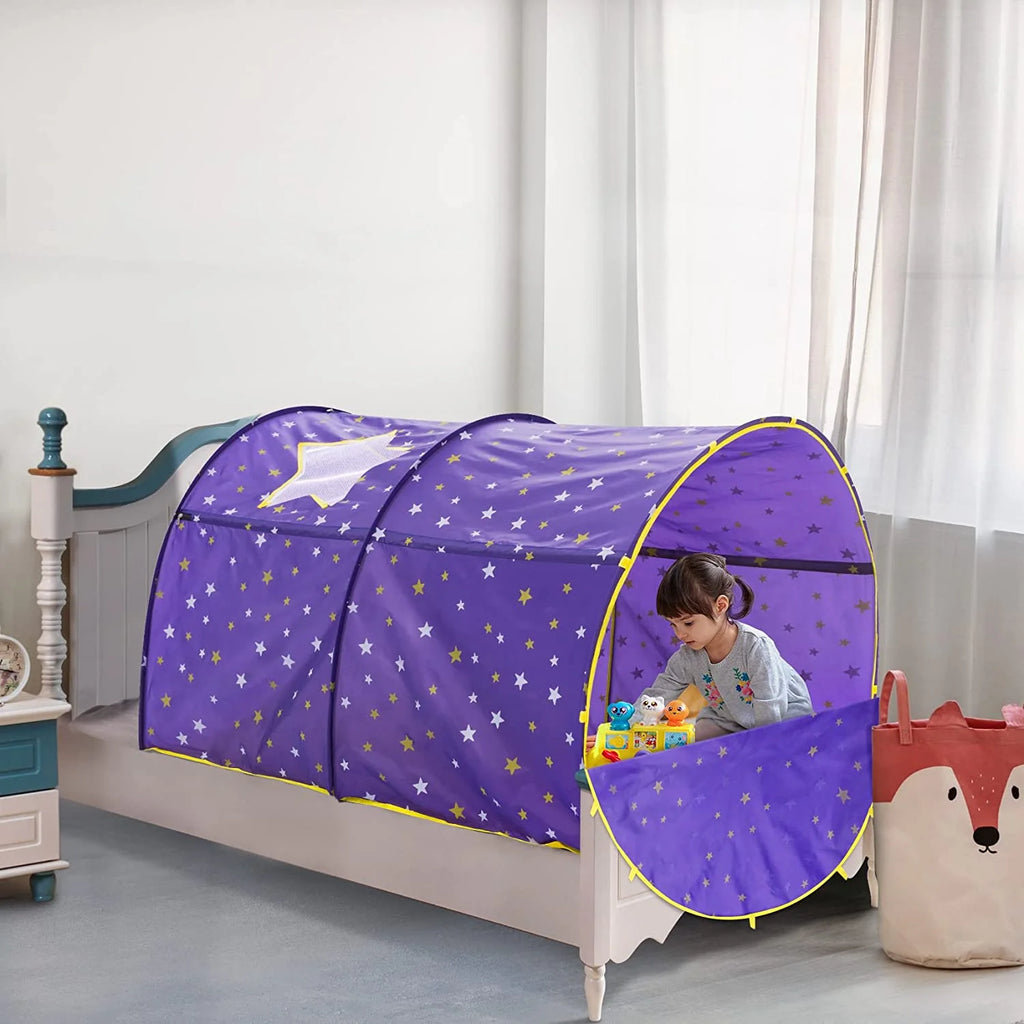 Purple Kids Playhouse Bed Tent Canopy L691