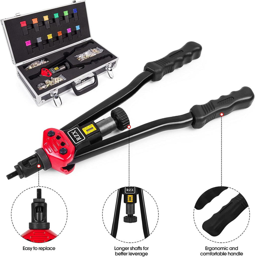 16 Rivet Nut Tool Set with 115Pcs Assorted Rivet Nuts and aluminum Carrying Case U150447