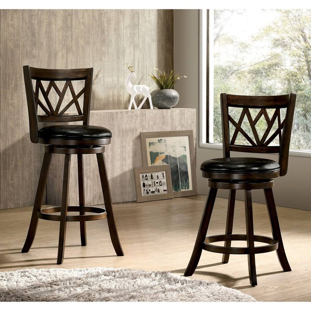 Brown Cherry Swivel Barstool N6169