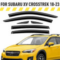 Tape-On Window Deflectors Rain Guards for Subaru XV Crosstrek 2018-2023, 6pcs D421171