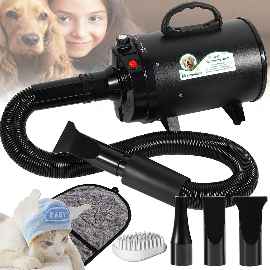 3.2HP Low Noise Pet Hair Force Dryer with 3 Nozzles C2772