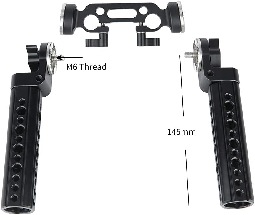 15mm Shoulder Rig Handle Kit Rosette Mount Grips for DSLR Camera Cinema Camcorder R7329