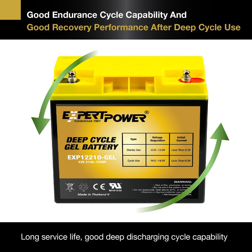 12V 21AH Gel Deep Cycle Battery Pack of 2 V60188