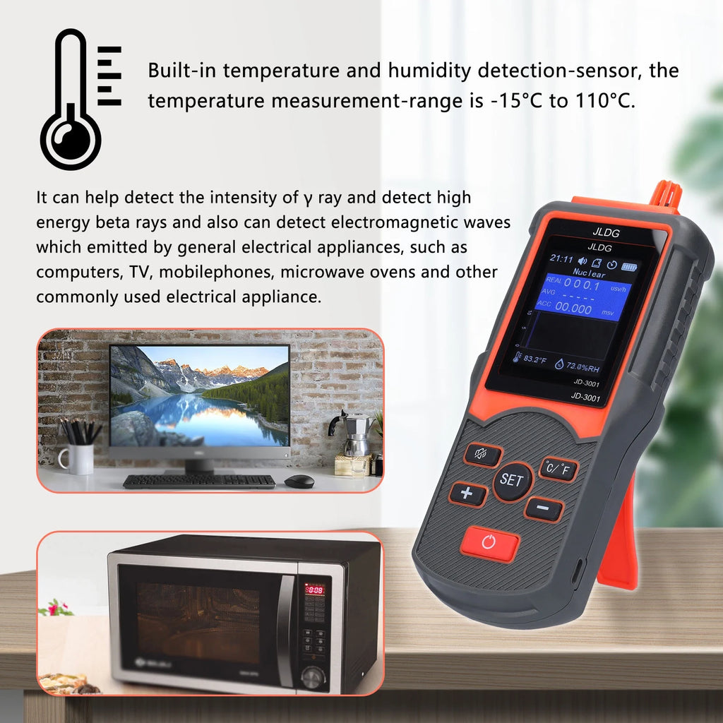 Multifunctional Geiger Counter and Electromagnetic Radiation and Humidity Measurement Device R945933
