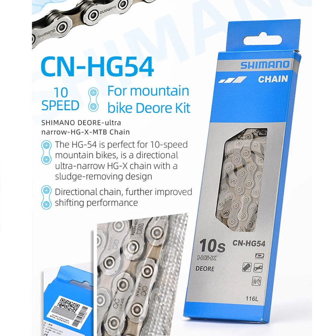 10 Speed Mountain Bike Chain 116 Links X957