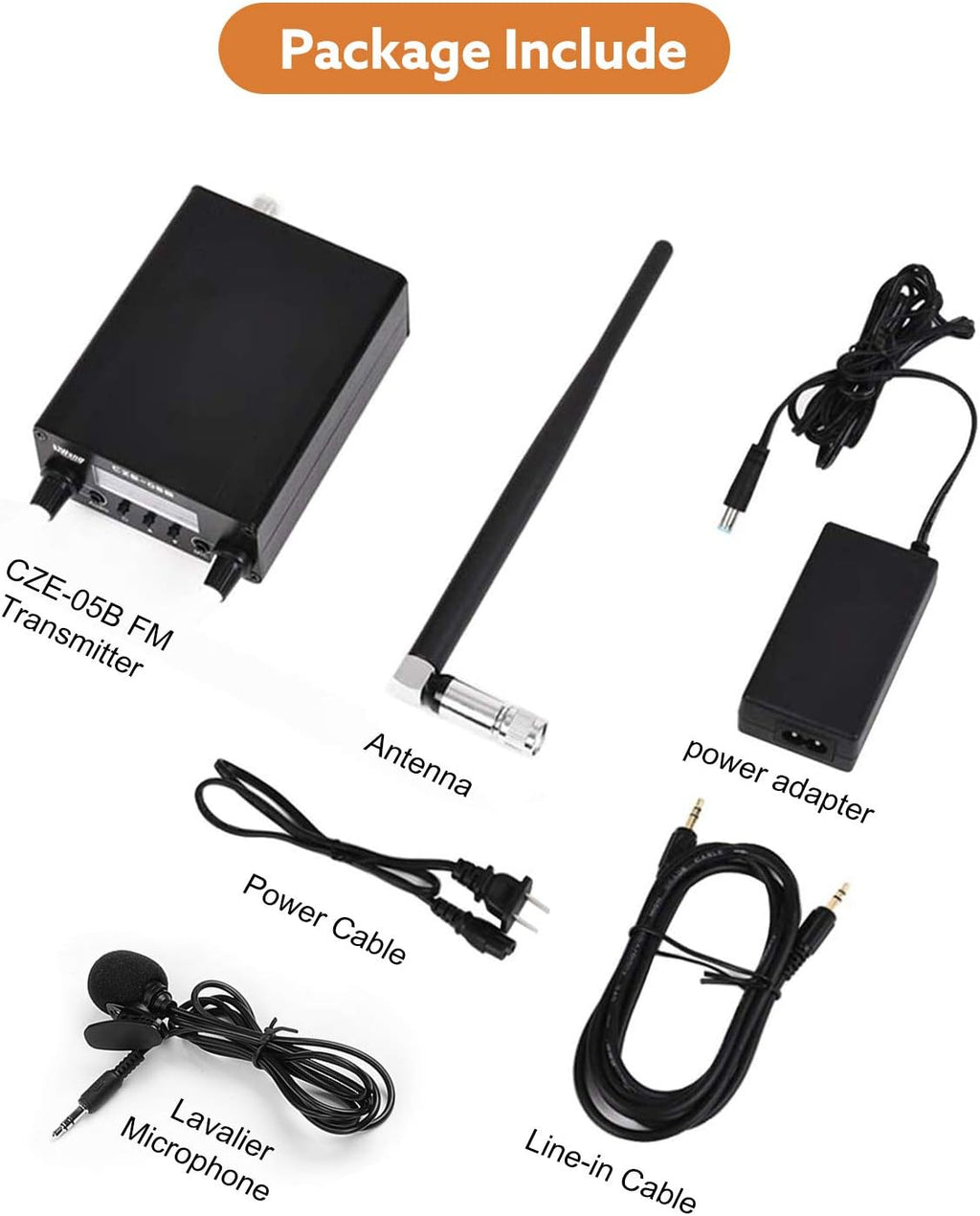 FM Broadcast Transmitter 76~108MHz with Microphone and Antenna M179204