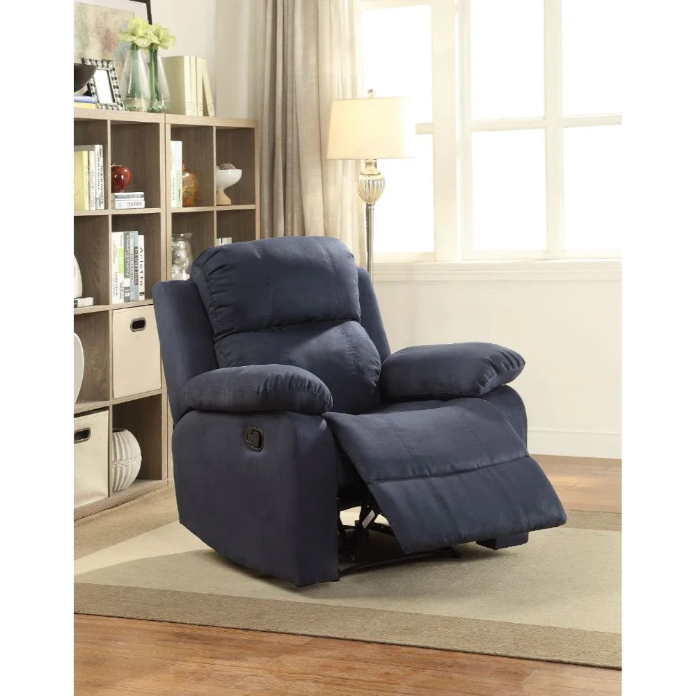 Blue Upholstered Motion Recliner Y489515