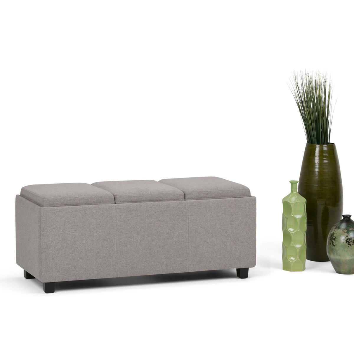 Cloud Grey Rectangle Storage Ottoman P29788