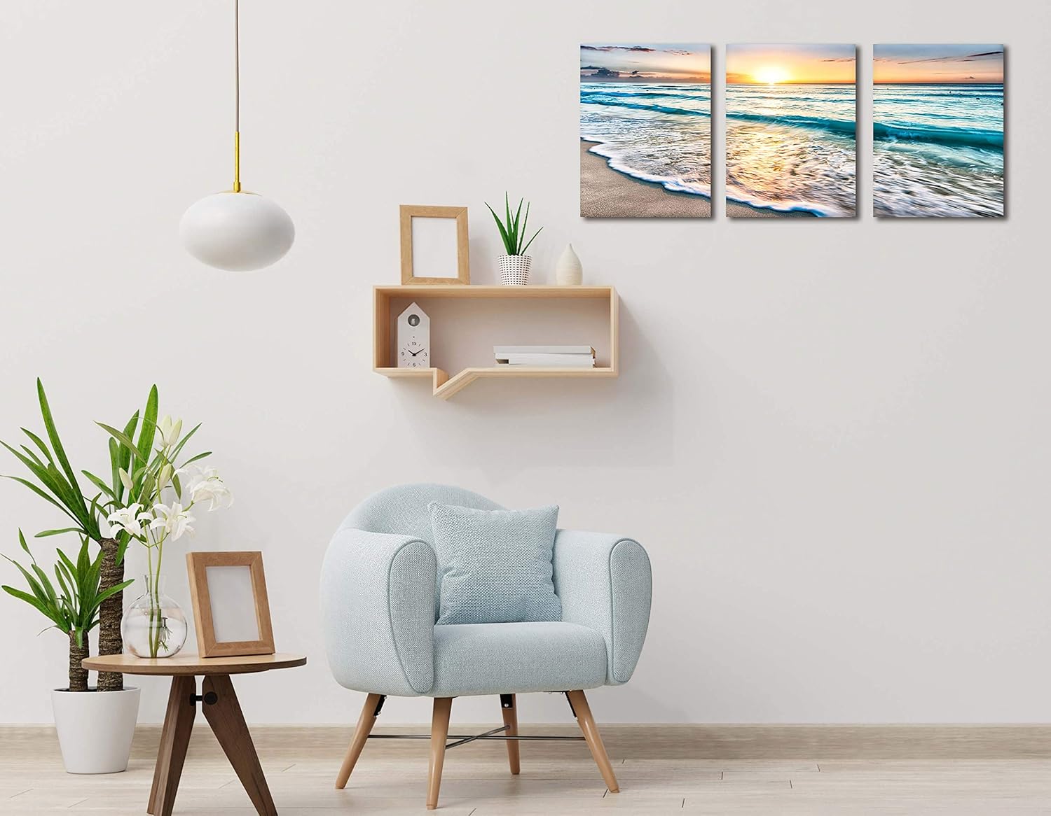 Framed Canvas Wall-Art Oil Painting 12x16inchx3pcs W132