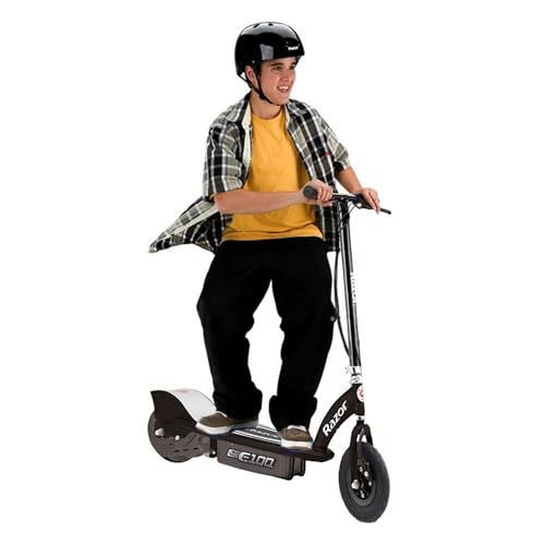 Black 24 Volt Electric Kick Scooter with 8 Inch Pneumatic Tires L1634