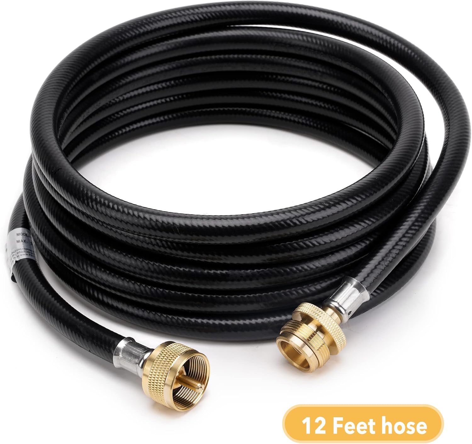 4-Port Propane Brass Tee Adapter Kit with 6FT and 12FT Extension Hose, Pack of 2 X66042