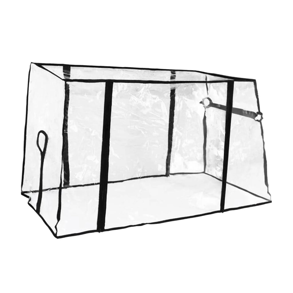 Collapsible Wagon Cart Waterproof Cover Canopy Transparent PVC 33x15.7x27.6inch Portable Dustproof Rainproof P222782