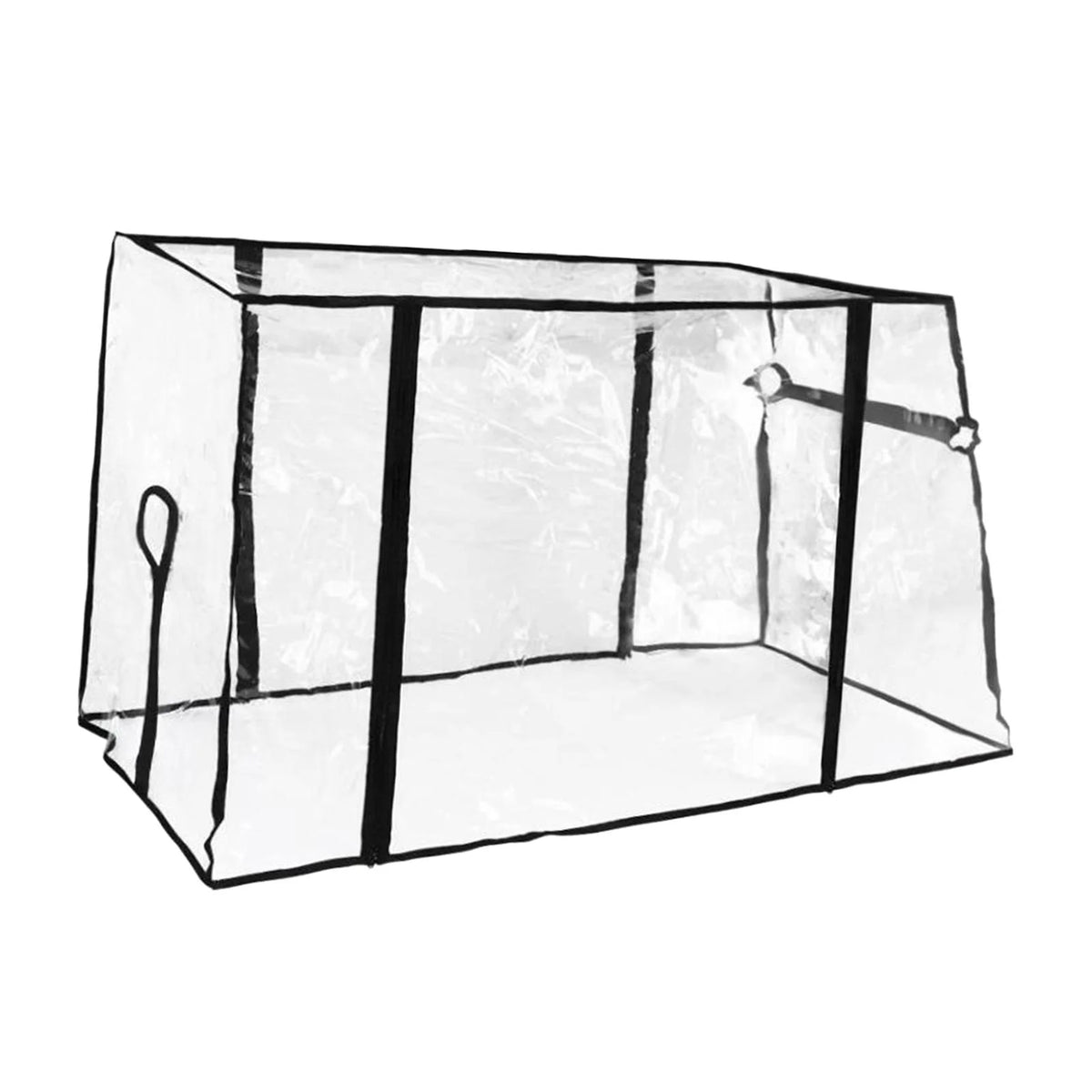 Collapsible Wagon Cart Waterproof Cover Canopy Transparent PVC 33x15.7x27.6inch Portable Dustproof Rainproof P222782
