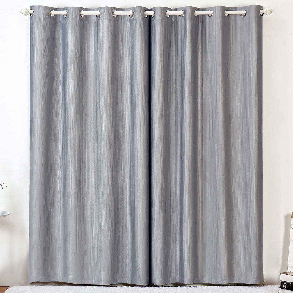 90% Blackout Curtains Set of 2 Panels, Light Gray, 52 x 84 inch M4918