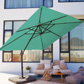 9x9 FT Square Cantilever Patio Umbrella with Sky Blue Solution-dyed Fabric F28421