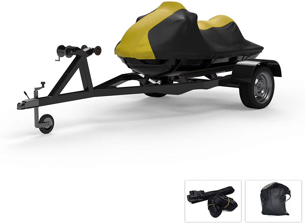 Yellow/Black Trailerable Jet Ski Cover with Storage Bag W5215