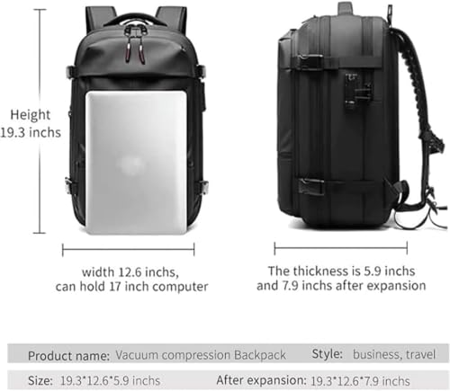 60L Expandable Water Resistant Backpack (Grey) X596125