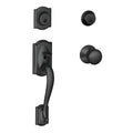 Matte Black Double Cylinder Handleset P85525