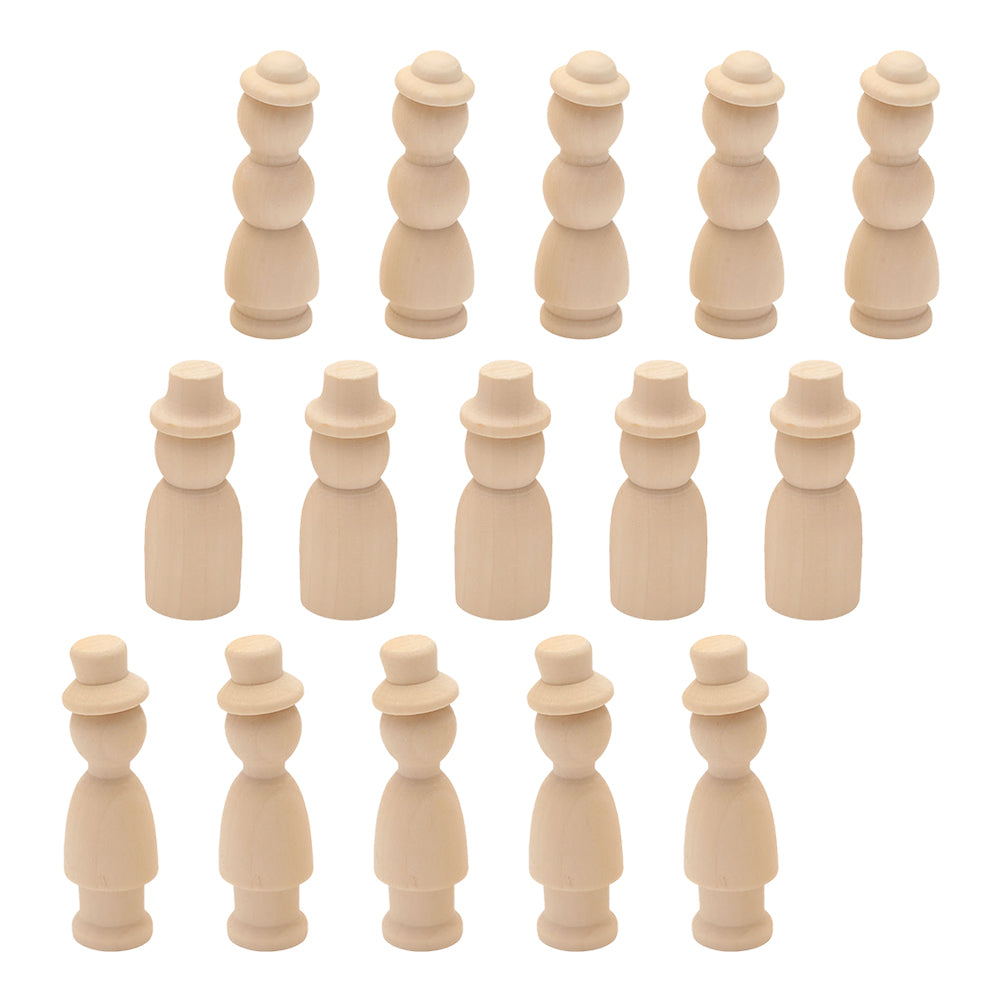30 Pcs Wooden Doll Pegs Painting Toys Y59377