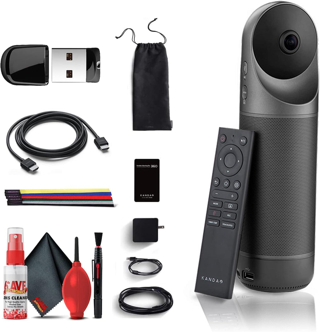 Meeting Pro 360 Conference Camera with 32GB USB Key, Velcro Straps, Cleaning Kit, HDMI Cable H827