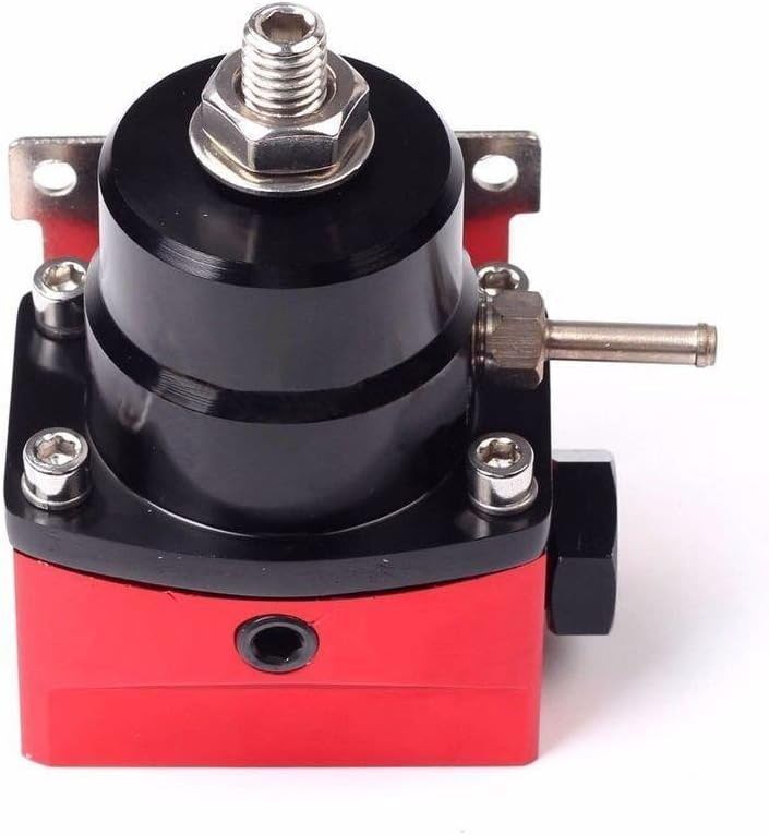 Universal Adjustable Fuel Pressure Regulator Kit with AN6 Hose Fittings 100psi Gauge Black & Red Pack of 2 A6572