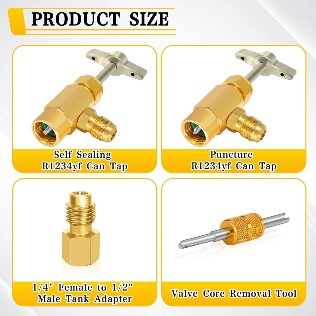 R1234YF Refrigerant Dispenser Set with Valve Core Removal Tool V828