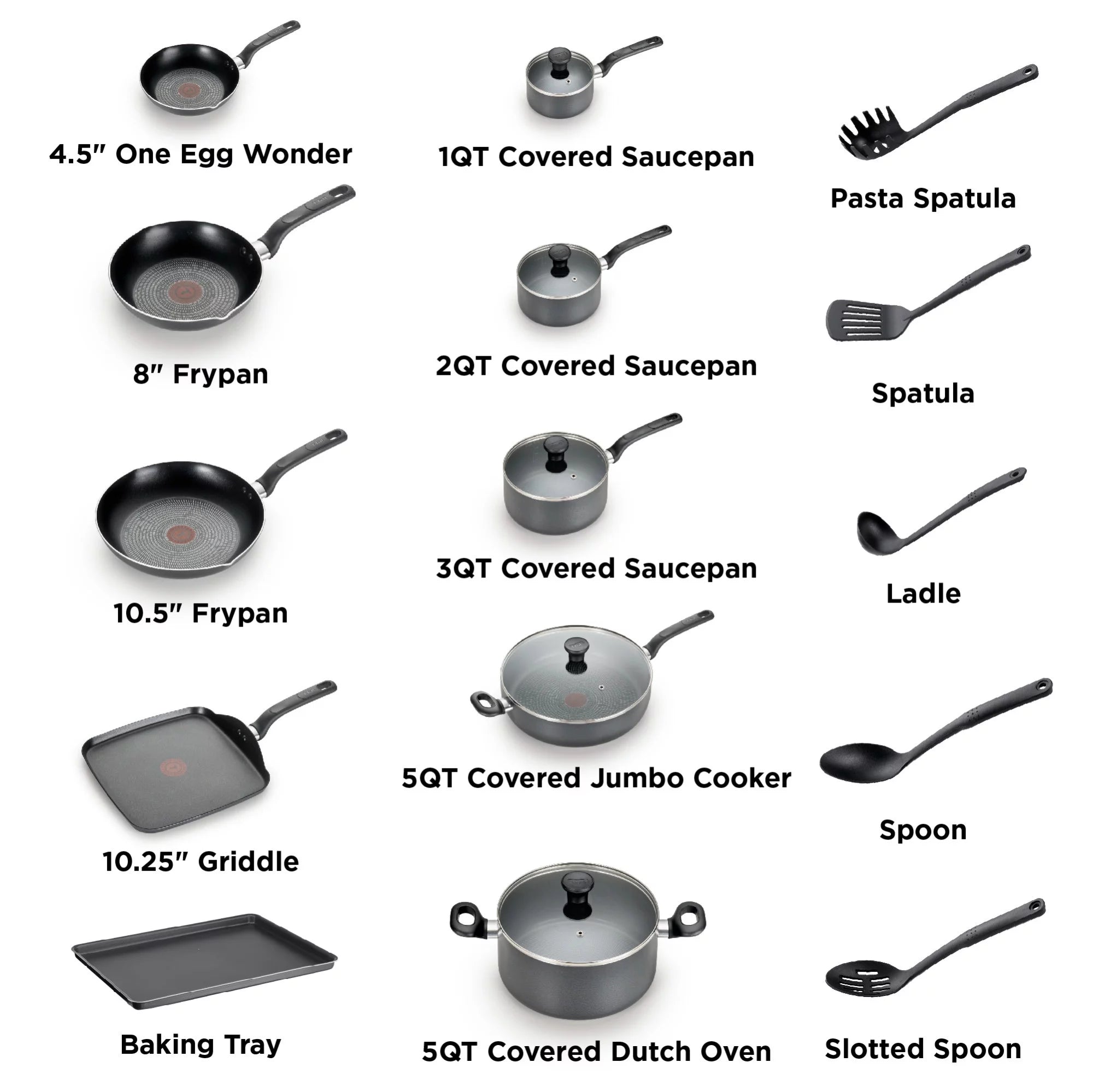 20 Piece Nonstick Cookware Set H876