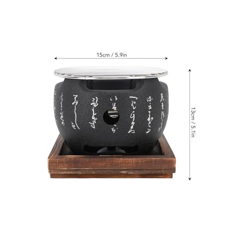 Mini Portable Round Aluminum Alloy Charcoal Hibachi Grill T977