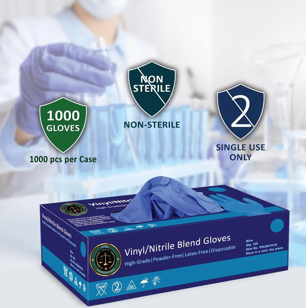 Small Nitrile-Vinyl Blend Disposable Exam Gloves, 1000/Case X1893