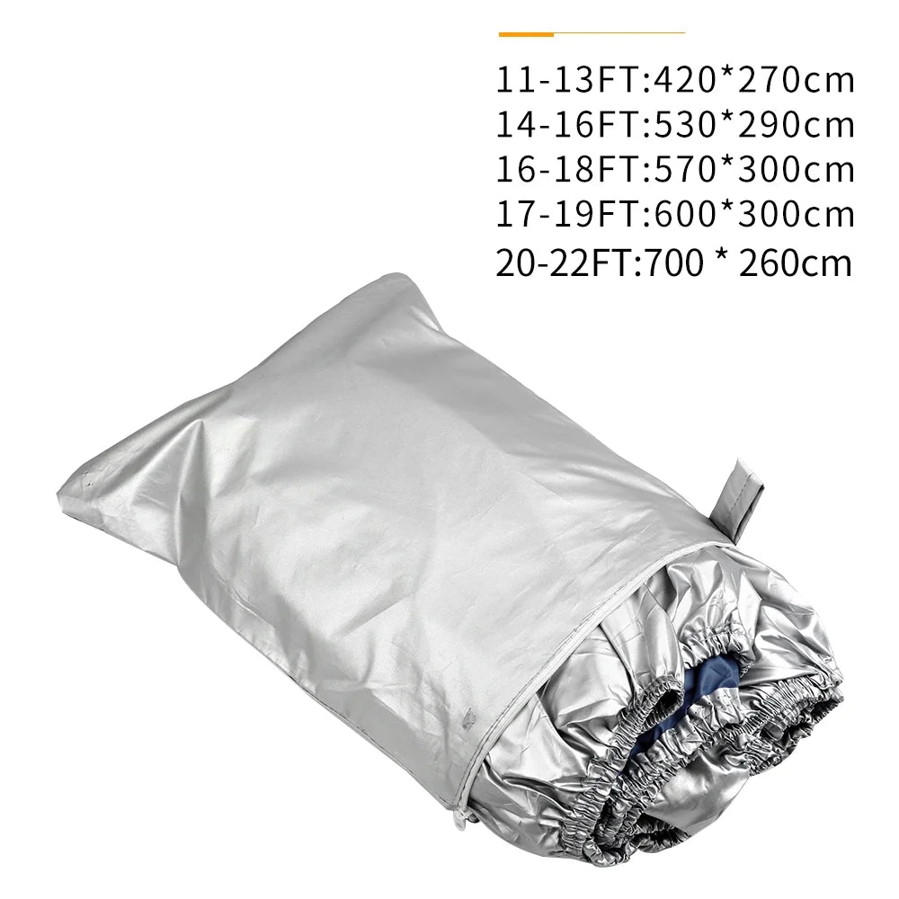 Heavy Duty Boat Cover for V HULL TRI HULL Runabouts and Bass Boats 20 22FT Waterproof A426740