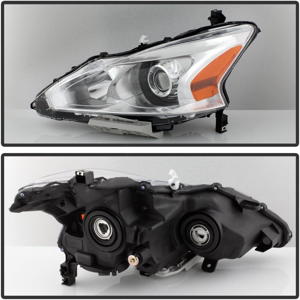 Chrome Housing Projector Headlights Headlamps Left+Right H3733
