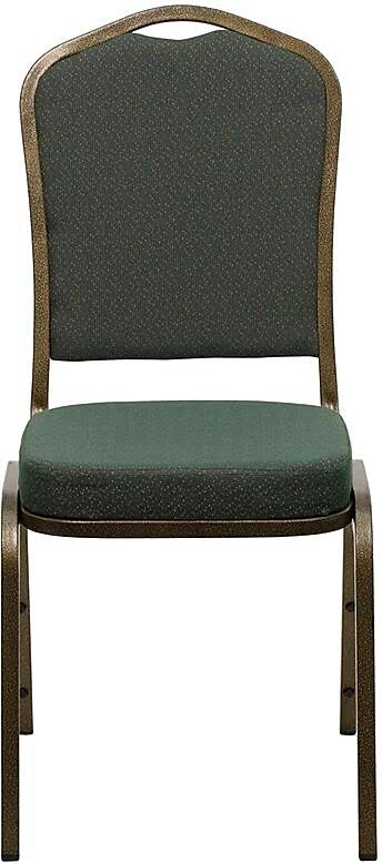 Green Patterned Fabric Crown Back Stacking Banquet Chair W569