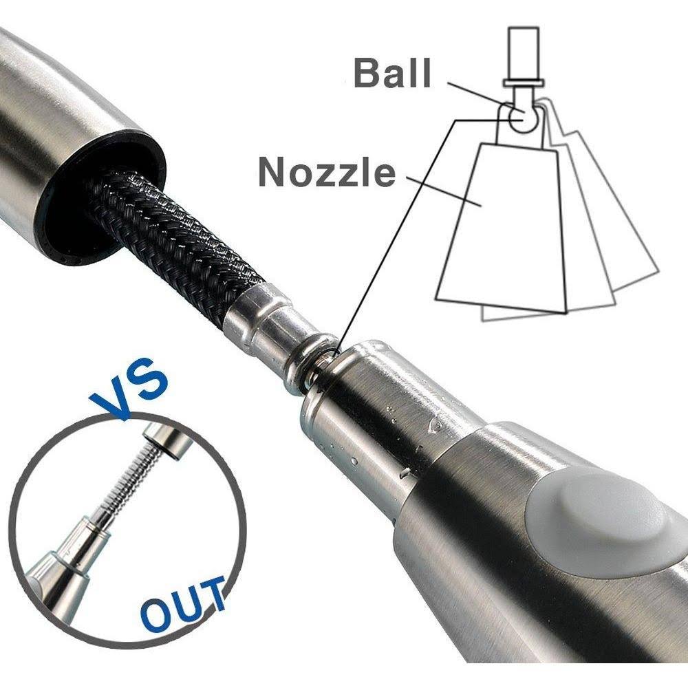 Commercial Stainless Steel Single Handle Pull Down Sprayer Kitchen Faucet N4351