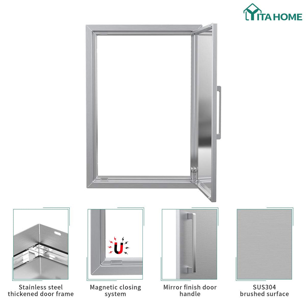 Stainless Steel BBQ Access Door 14 W x 20 H H796