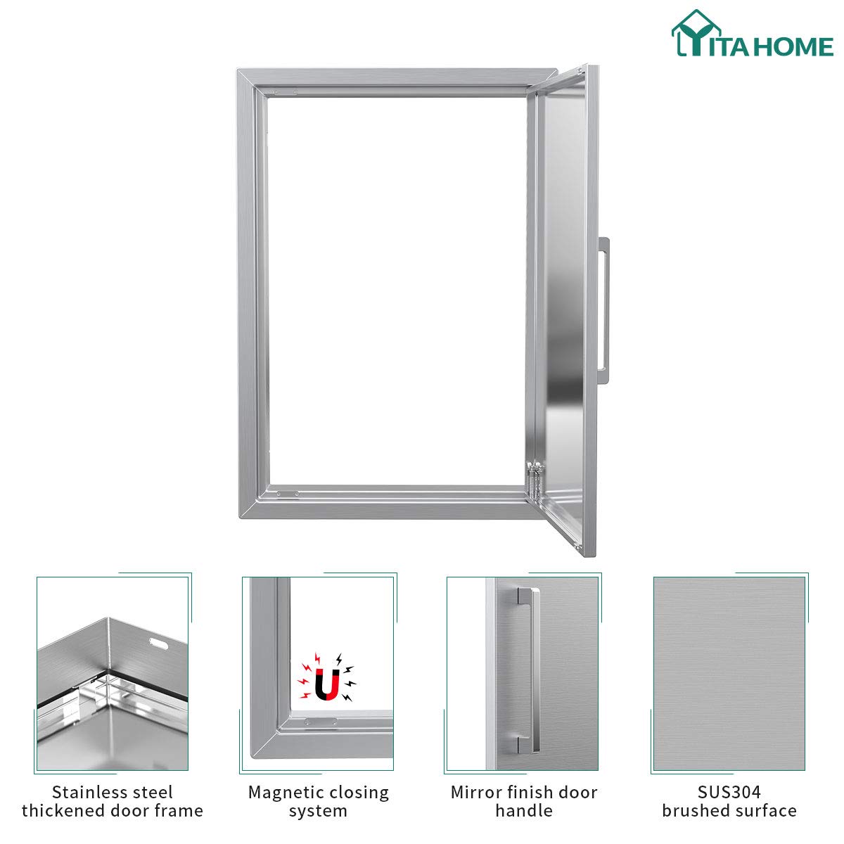 Stainless Steel BBQ Access Door 14 W x 20 H H796
