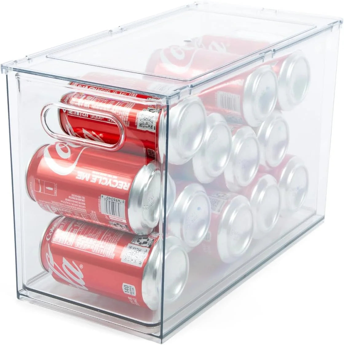 Clear Refrigerator Organizer Bins Stackable Plastic Storage Bins With Pull-Out Drawer A240583
