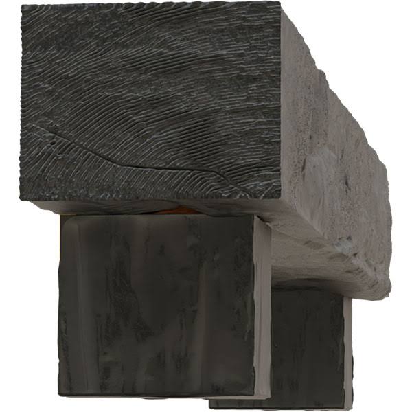 Aged Ash Faux Wood Fireplace Mantel Kit with Corbels Q38001